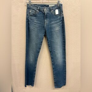 AG Prima Crop Cigarette Leg Raw Hem Size 26